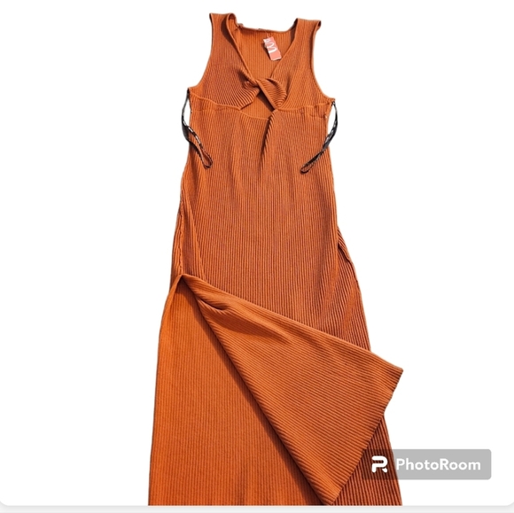 Calvin Klein Womens Stretch ribbed Twist-Front Bodycon Dress - Picture 6 of 13